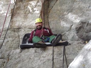 enock climbing with paradox sports gunks