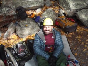 enock climbing with paradox sports gunks