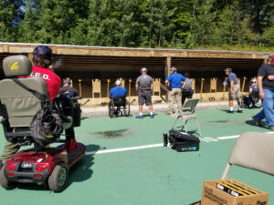  A group of shooters practicing